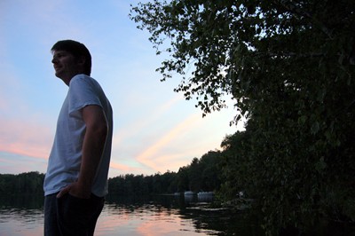 Brendan on the lake